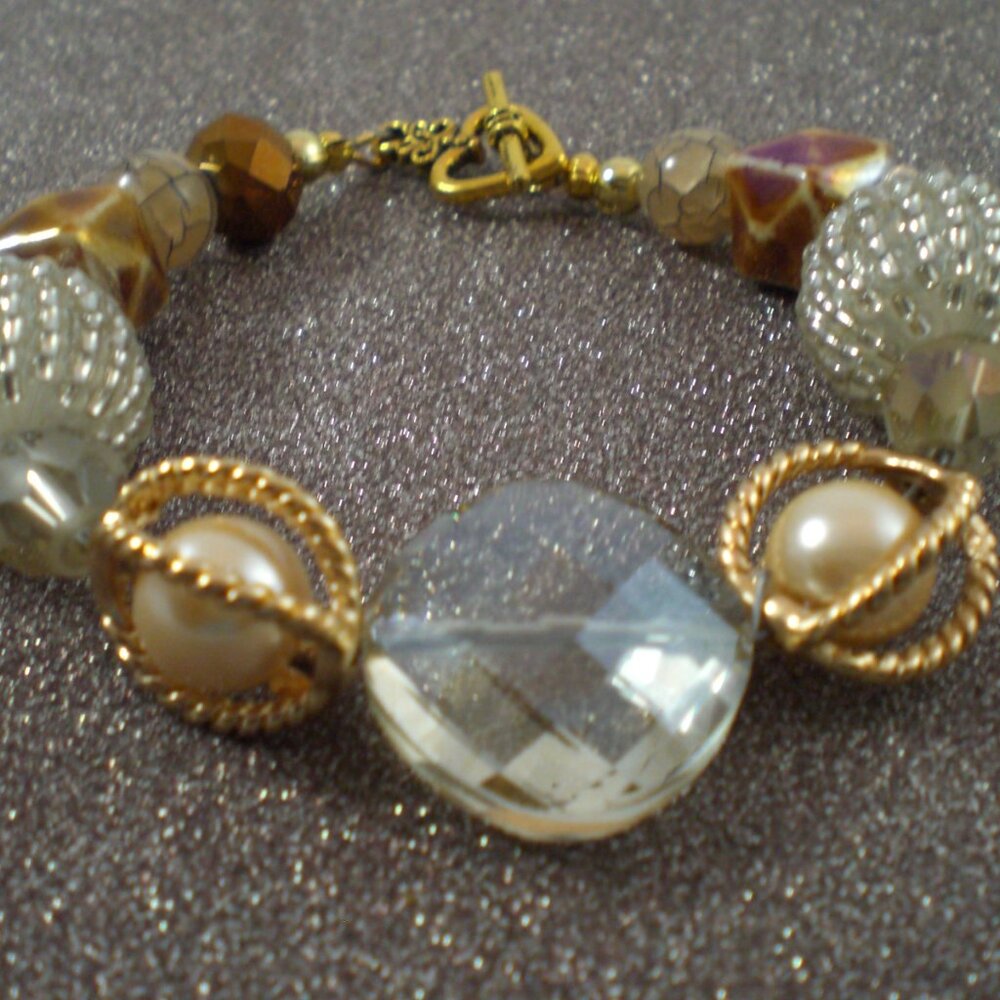 Princess Caged Bead Bracelet; Hand Made, High Fashion, JD Exclusive